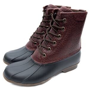 Sperry Men's Saltwater Duck Boot Black Amaretto Size 7.5